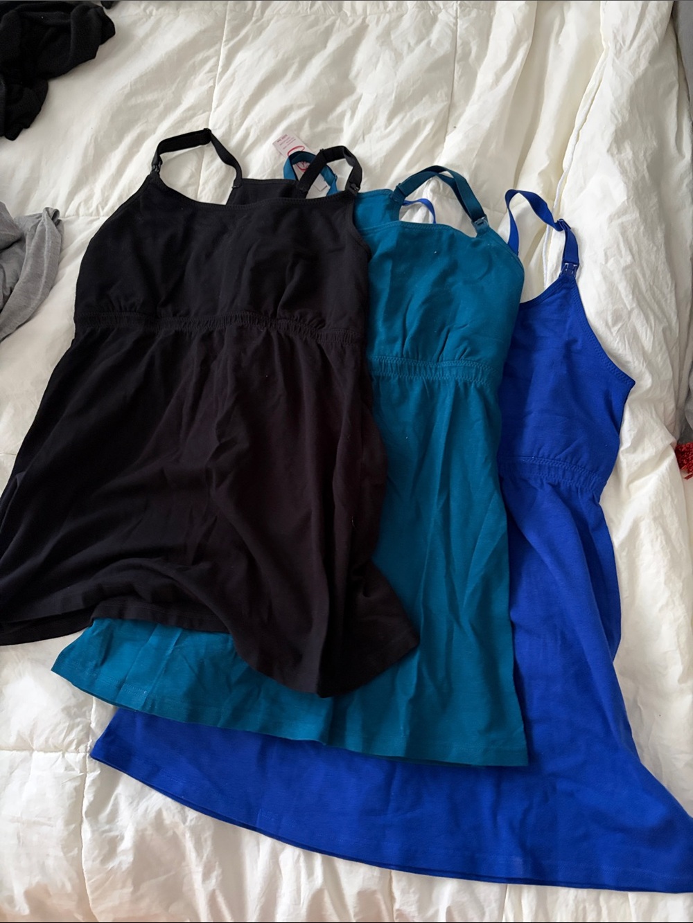 Women’s nursing Tank Trio - Black, Teal, Royal Blue